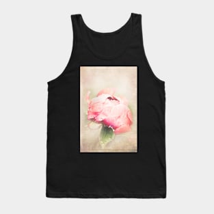 Textured photo of a pink peony Tank Top